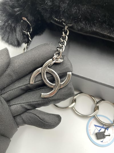 Ba1354chanel兔毛腋下包6