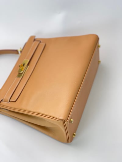 Hermes kelly28 內縫奶茶色5