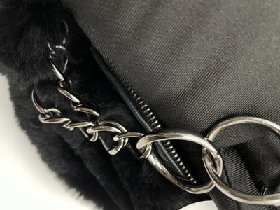 Ba1354chanel兔毛腋下包11