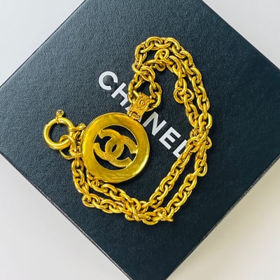 Chanel 葡萄藤琉璃圓牌長鍊3