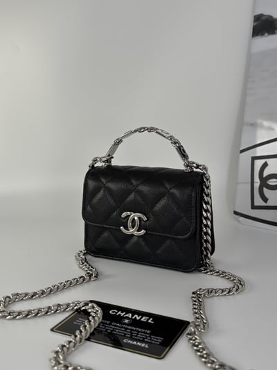 Chanel珐瑯手柄鏈條包1