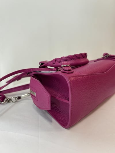 Ba1411 Balenciaga mini 桃粉機車包6