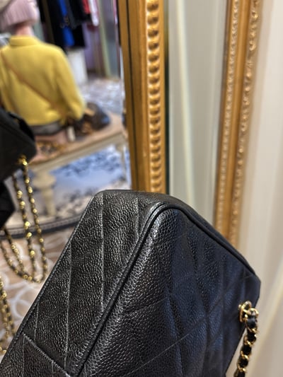 Chanel荔皮軍牌相機包11