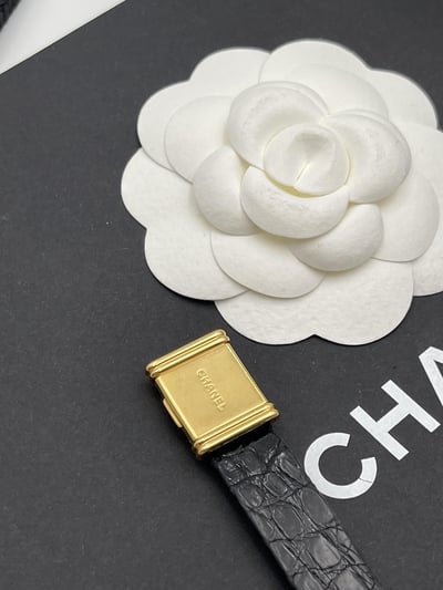 Chanel 18k鱷魚壓紋皮帶首映錶6