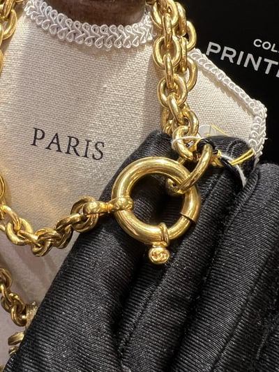 Chanel雙C紅琉璃垂墜雕花鏈5