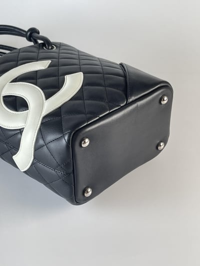 Chanel黑白康鵬迷你菜籃子3