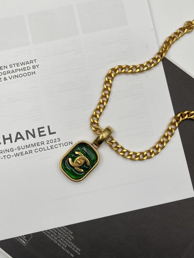 Chanel綠琉璃項鍊1
