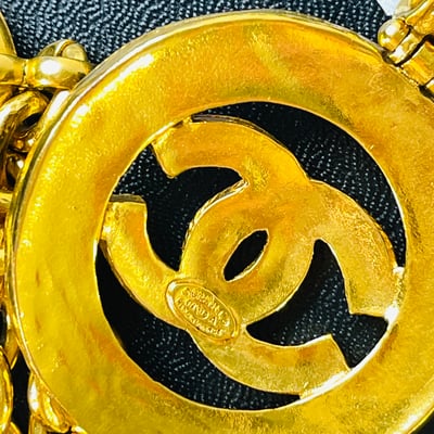 Chanel 葡萄藤琉璃圓牌長鍊2