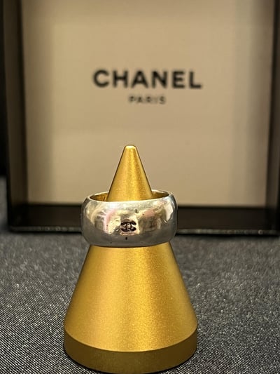 Chanel哥德文銀戒2