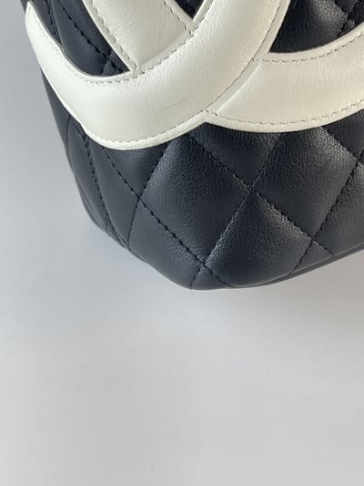 Chanel黑白康鵬迷你菜籃子4