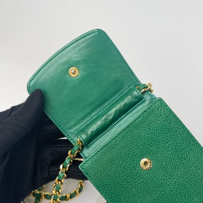 Chanel 荔皮手機包（綠）8