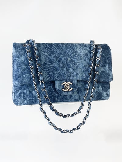 Chanel四葉草牛仔CF(銀釦）1