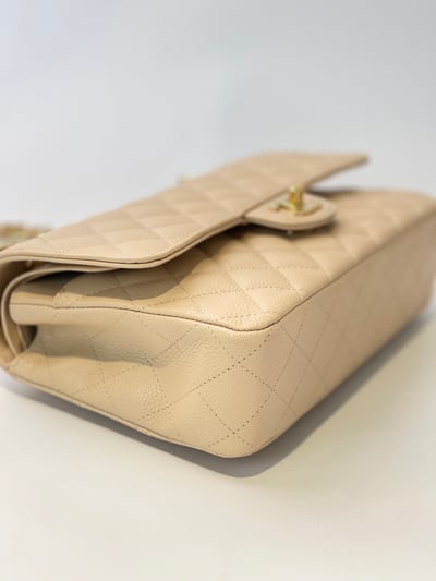 Chanel 荔皮奶茶色CF 鍍4