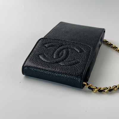 Chanel 荔皮手機包（黑）4