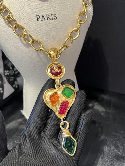 Chanel琉璃愛心項鍊3