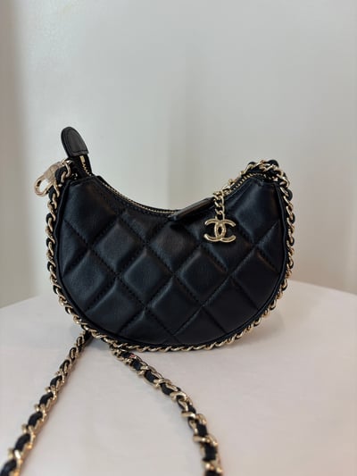 Ba1407Chanel mini半月鏈條包1