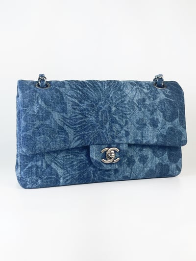 Chanel四葉草牛仔CF(銀釦）2