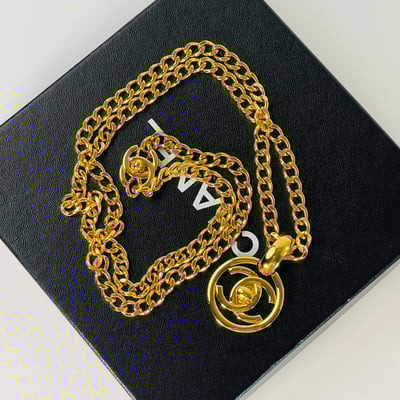 Chanel 圓書包釦長鏈1