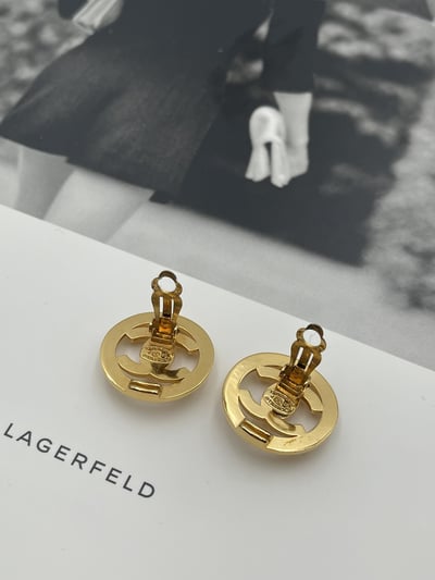 Chanel書包釦圓耳夾3