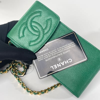 Chanel 荔皮手機包（綠）10