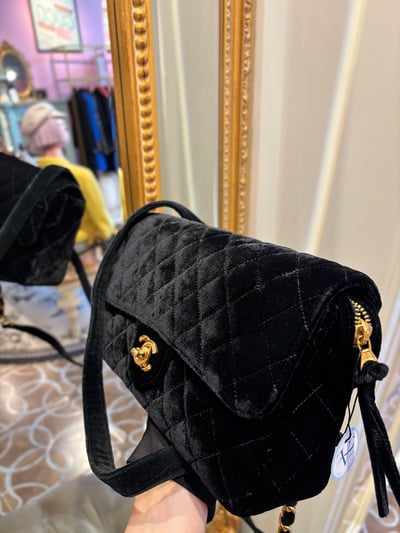 Chanel天鵝絨CF後背包3