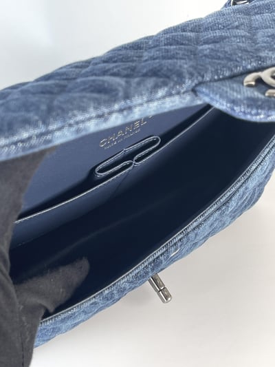 Chanel四葉草牛仔CF(銀釦）13