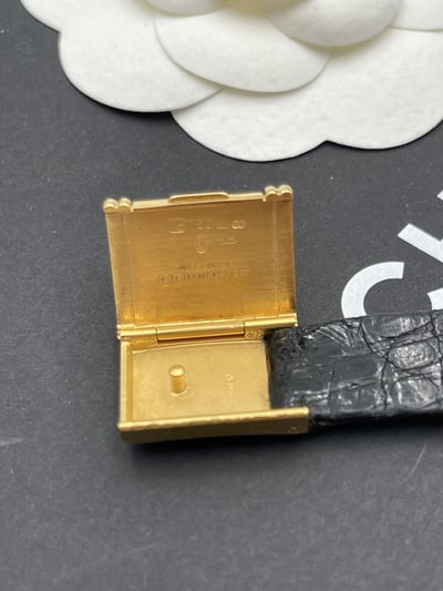 Chanel 18k鱷魚壓紋皮帶首映錶7