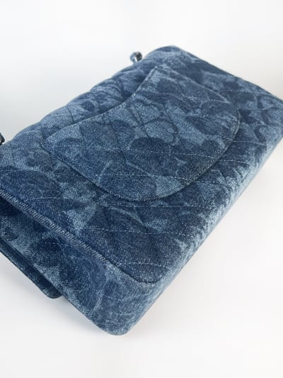 Chanel四葉草牛仔CF(銀釦）8