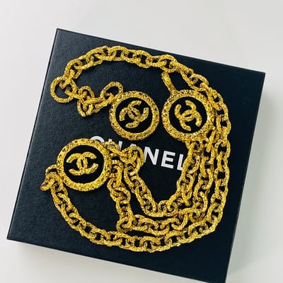 Chanel 黑底熔岩腰鍊1