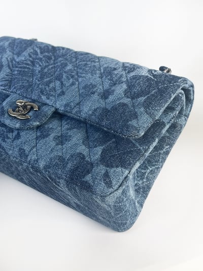 Chanel四葉草牛仔CF(銀釦）5