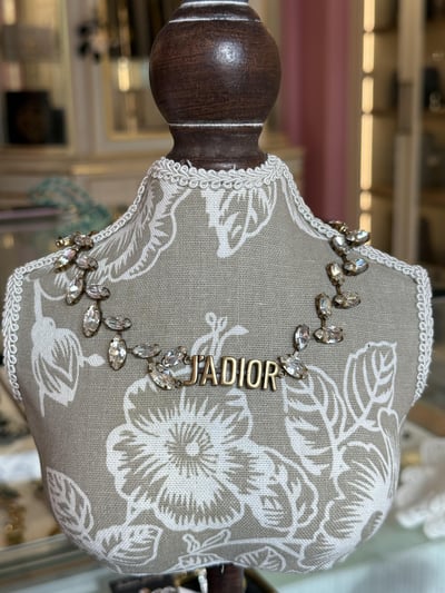 Dior馬眼鑽做舊金頸鏈1