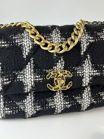 Chanel黑白毛呢198