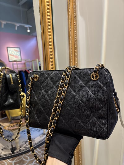 Chanel荔皮軍牌相機包5