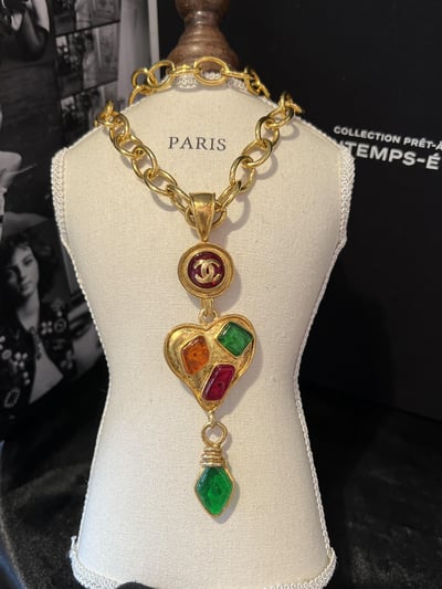 Chanel琉璃愛心項鍊1