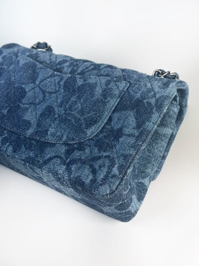 Chanel四葉草牛仔CF(銀釦）7