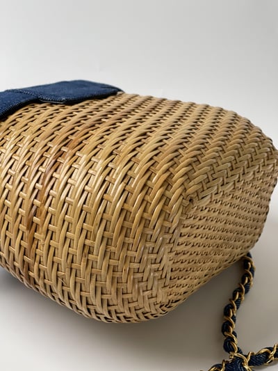 Chanel 牛仔竹籃子7