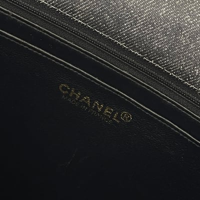 Chanel 黑色丹寧handle包13