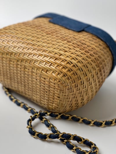 Chanel 牛仔竹籃子8