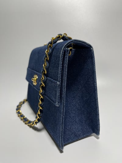 Chanel 牛仔梯形包2