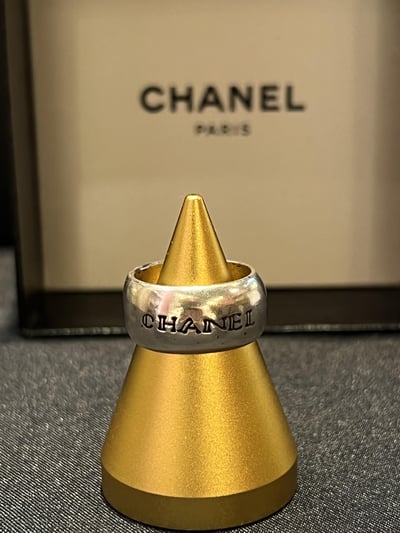 Chanel哥德文銀戒1