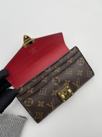 LV老花拼色長夾8