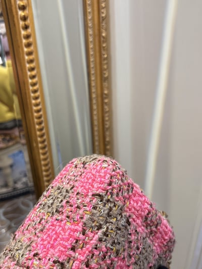 Chanel粉格毛呢19Bag11