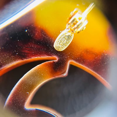 Chanel 玳瑁六邊形胸針3