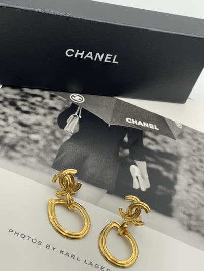 Chanel雙c水滴耳夾2