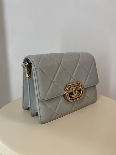 Chanel方鑽釦風琴包3