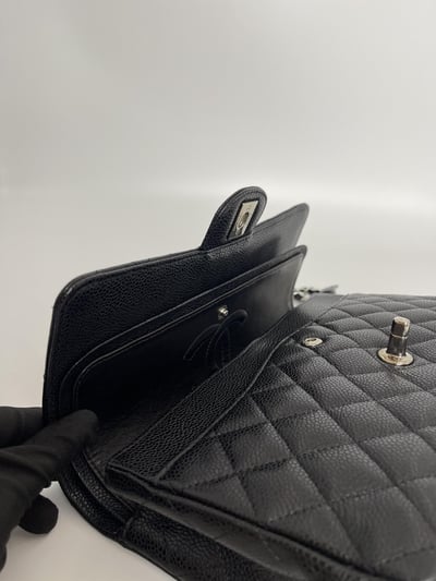 Chanel黑銀荔皮CF2511