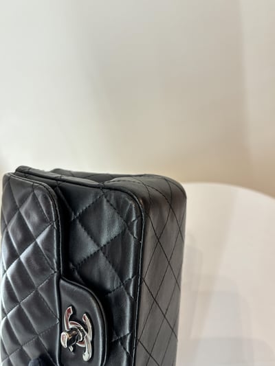 Ba1344 Chanel黑銀方胖16