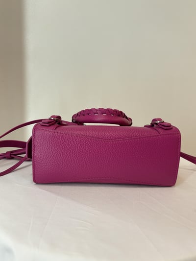 Ba1411 Balenciaga mini 桃粉機車包4