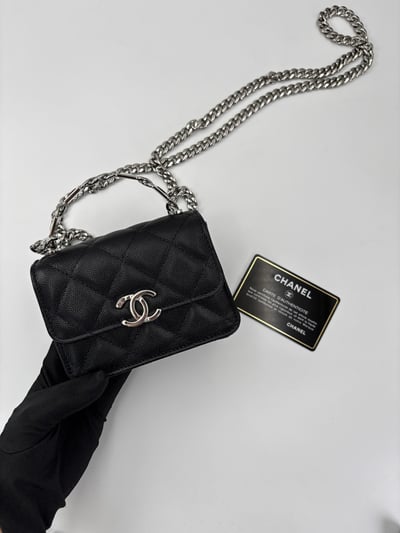 Chanel珐瑯手柄鏈條包8