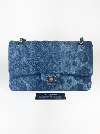 Chanel四葉草牛仔CF(銀釦）18